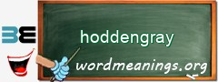 WordMeaning blackboard for hoddengray